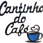 Decoração Placa Cantinho do Café Parede Decorativo Aplique COR:AMARELO