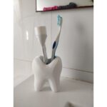Porta Escova de dente em Formato De Dente Diversão Decoração