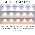Luminária Para Móveis Armário E Decoração 60cm Grande Led